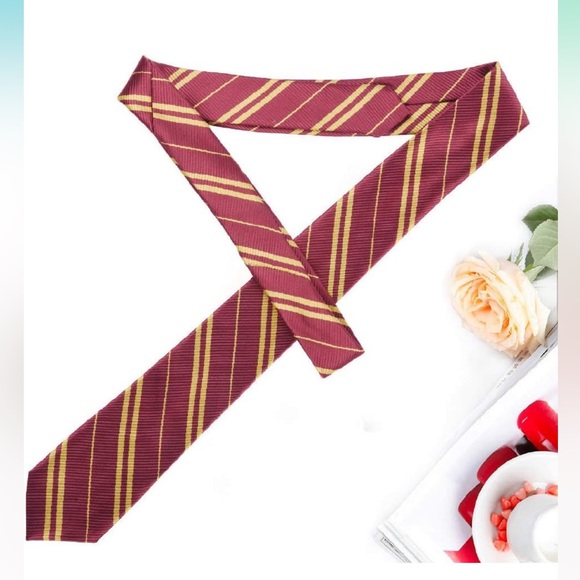 RESERVED FB GREAT FOR HARRY POTTER COSPLAY DRESS UP RED & GOLD TIE - Picture 8 of 16
